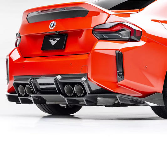 BMW G8X M2 VRS AERO DIFFUSER WITH UNDER FLOOR CARBON FIBER PP 2X2 GLOSSY