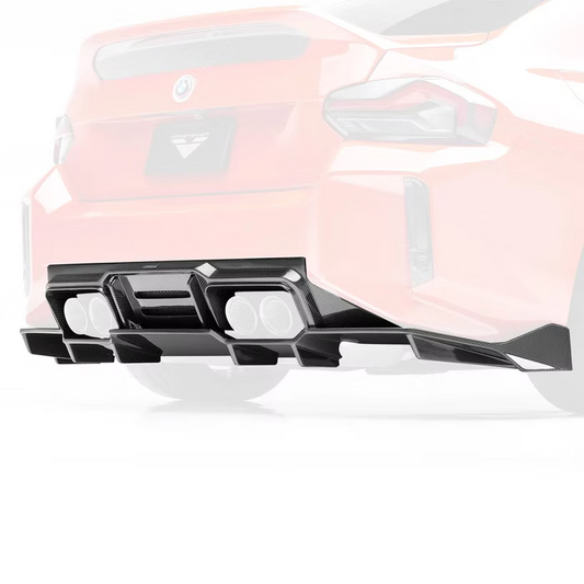 BMW G8X M2 VRS AERO DIFFUSER WITH UNDER FLOOR CARBON FIBER PP 2X2 GLOSSY