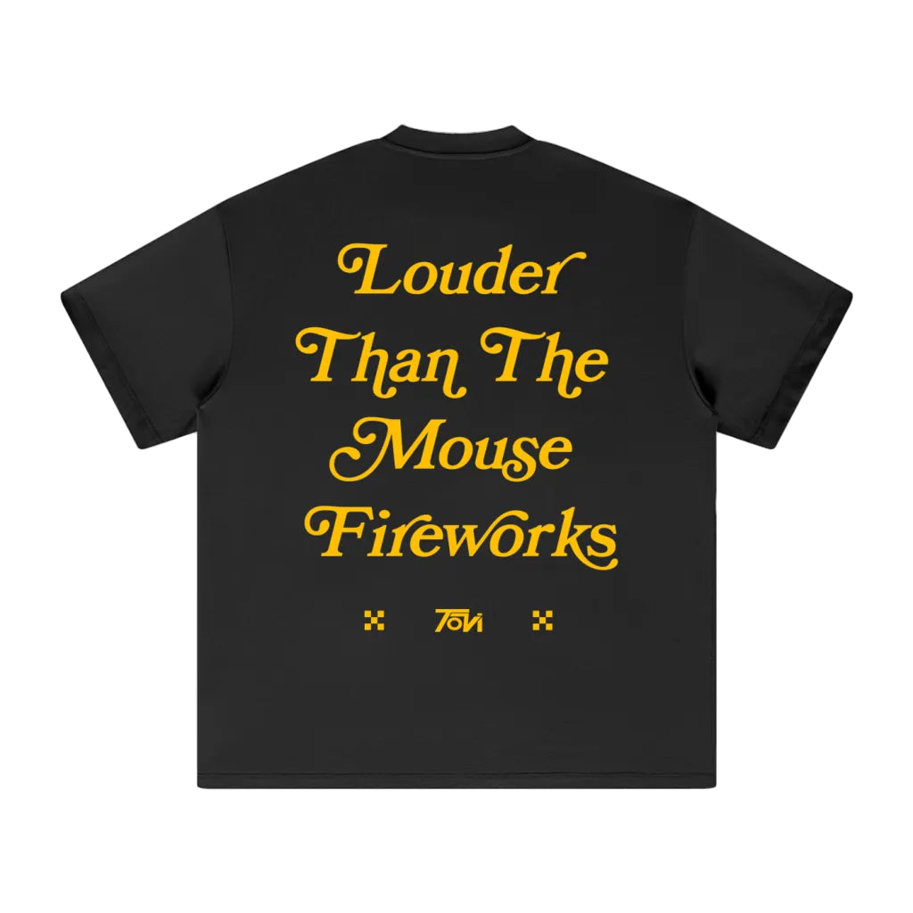 Louder Than The Mouse Fireworks T-Shirt - Black