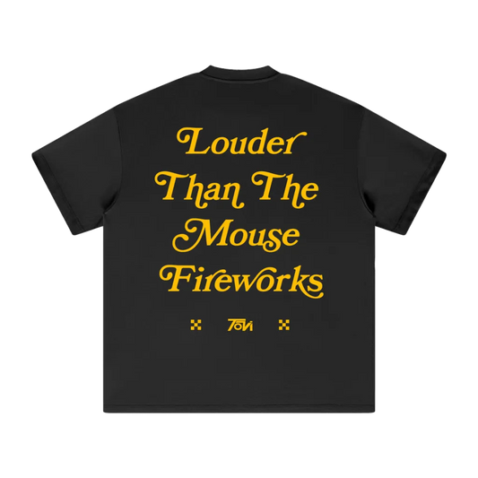 Louder Than The Mouse Fireworks T-Shirt - Black