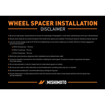 Mishimoto 5x114.3 Wheel Spacers, Fits Ford Mustang 2015+